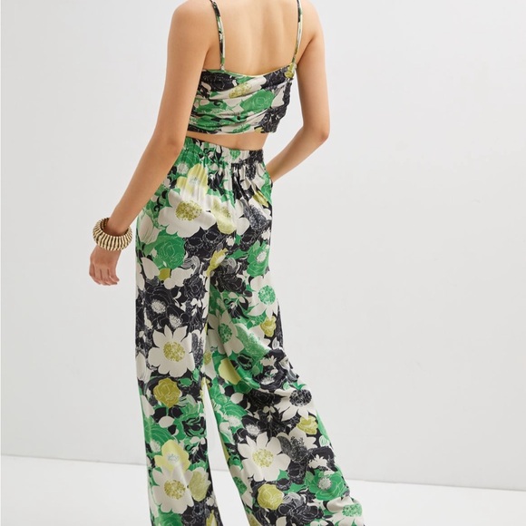 Anthropologie floral wide leg pant suit - Picture 2 of 6
